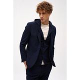 İGS Erkek Lacivert Slim Fit / Dar Kalıp Mono Yaka Kombinli Takım Elbise - 48