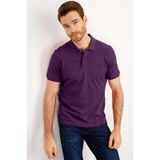 İgs Erkek Mor Modernfit / Dar Kalıp Polo Yaka Tişört