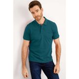 İgs Erkek Petrol Modernfit / Dar Kalıp Polo Yaka Tişört