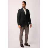 İGS Erkek Siyah 4 Drop Geniş Kalıp Mono Yaka Desenli Ceket - 52