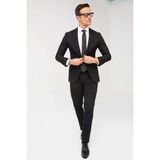 İGS Erkek Siyah Slim Fit Dar Kalıp Klasik Takım Elbise - Slim Fit Kalıp - 56
