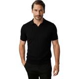 İGS Erkek Siyah Triko Polo Yaka Tişört – Şık ve Modern Fit - XL