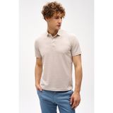 İGS Erkek Taş Slim Fit Dar Kalıp Polo Yaka Desenli Kısa Kollu Tişört