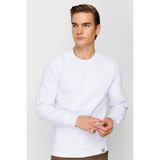 Igs İgs Erkek Beyaz Standart Bisiklet Yaka Sweatshirt Beyaz