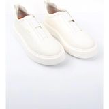 İGS Krem Slip-On Erkek Ayakkabı Bağcıksız Kalın Taban Günlük Model - 02-Krem