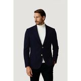 İGS Lacivert Mono Yaka Slim Fit Dar Kalıp Erkek Ceket - 48