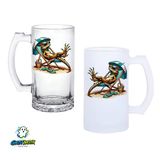 İguana Kulplu Bira Bardağı Buzlu Veya Şeffaf Seçenekli 0299