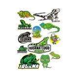 İguana Sticker Set-2 12 Parça Telefon, Tablet, Defter, Laptop Sticker