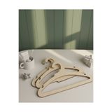 ih ihra Bebek Elbise Askısı - 15’li Set Doğal Ahşap Bebek Gardırop Düzenleyici (20 cm)