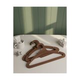 ih ihra Bebek Elbise Askısı - 6’lı Set Doğal Ahşap Bebek Gardırop Düzenleyici (20 cm)