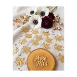 ih ihra Çİft isim koruma jelatinli Pleksi Isim Etiket 4cm Isimli Gold - 50 Adet