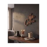 ih ihra "Coffee" Yazılı Ahşap Mutfak Duvar Dekoru - Kahve Köşesi Tabelası (30x20 cm)