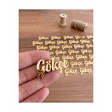 ih ihra Tek isim koruma jelatinli Pleksi Isim Etiket 4cm Isimli Gold - 25 Adet