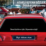 İhanet Dostlarin İsidir Atarli Ukala Turkce Sarki Anlamli Sozler - Cam Yazilari Sticker Etiket Yapistirma