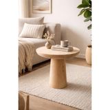 Ihlamur Ağacından Mantar Sehpa-Ahşap Yan Sehpa-Minimalist Tasarım (49 cm)