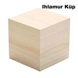 Ihlamur Küp Hobi Ahşap Küp Dekoratif Küp Doğal Ahşap Küp Blokları