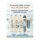 Ihlas Aura Cebilon Unique Dijital Su Arıtma Cihazı Uyumlu 5'Li Ön Filtre Seti
