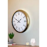 İhtişamlı Gold 52 Cm Metal Roma Rakamlı Lüks Duvar Saati PL-5255G