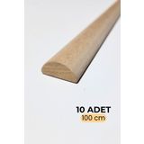 ihtiyacal Dekoratif Boyanabilir Çıta Duvar Çıtası Balıksırtı Çıta Yarım Yuvarlak Ham Çıta 10 Adet 2,5 x 100 Cm