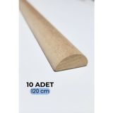 ihtiyacal Dekoratif Boyanabilir Çıta Duvar Çıtası Balıksırtı Çıta Yarım Yuvarlak Ham Çıta 10 Adet 2,5 x 120 Cm