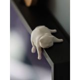 ihtiyacın3D 2'li Set Tembel Şişko Kedi Monitör ve TV Köşe Biblosu - Ekran Üstü Dekor Figür (6x4 cm)