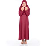Ihvan Çocuk Pratik Namaz Elbisesi 9-11 Yaş Kırmızı Renk - 240-Kırmızı - 9 - 10 Yaş