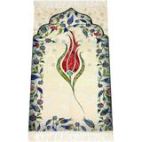 İhvan Çocuk Seccadesi - Lale Desenli - Kırmızı Renk - 77 x 46 cm