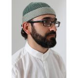 İhvan Erkek Kışlık Orlon Katlamalı Namaz Takkesi – Nokta Desenli - Yeşil