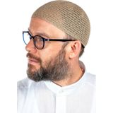 İhvan Lüks Çelik Örme Namaz Takkesi Kahverengi 1 Adet