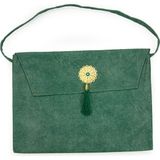 İhvan Nubuk Cami Boy Kuranı Kerim Taşıma Çantası Yeşil - 25 x 36 cm
