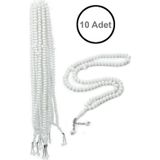 ihvan online 10 Adet 99lu Namaz Tesbihi 10mm Hac Umre Hediyelik - Beyaz