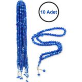 İhvan Online 10 Adet 99lu Namaz Tesbihi 10mm Hac Umre Hediyelik - Lacivert