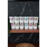 İhvan Online %100 Pamuklu 3D Kelebek İşlemeli 12 li Analı Kızlı Çeyizlik Havlu Seti 50x90 cm - 00030
