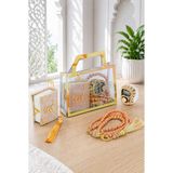 İhvan Online 5 Adet Çantalı Mevlüt Hediyelik - Zikirmatik Tesbih Mini Kuranı Kerim Seti - Gold - 11X8 - 6 Yaş