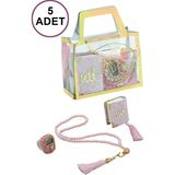 İhvan Online 5 Adet Çantalı Mevlüt Hediyelik - Zikirmatik Tesbih Mini Kuranı Kerim Seti - Pembe - 11X8 - 6 Yaş