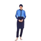 İhvan Online Adasea 4573-24 K.Lacivert Nerea Desenli Tesettür Mayo K. Lacivert S