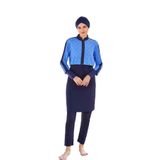 İhvan Online Adasea 4573-24 K.Lacivert Nerea Desenli Tesettür Mayo K. Lacivert XXL