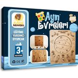 İhvan Online Ayın Evreleri Puzzle - Ingilizce ve Türkçe - Eğitici Oyuncak - 3 Yaş ve Üzeri Eğitime Yardımcı Oyuncak