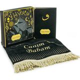 İhvan Online Babalar Günü Yasin Kitabı Tesbih Kişiye Özel Isimli Seccade Seti Siyah - 68 x 115 cm