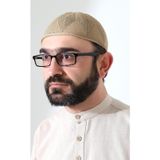 İhvan Online Berra Çelik Örme Dantel Namaz Takkesi Bej