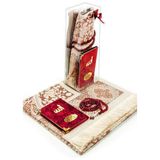 İhvan Online Cep Boy Kadife Yasin Kitabı Isim Plakalı Seccade Tesbih Kutulu Özel Set Bordo - 100 x 100 cm