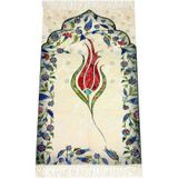 İhvan Online Çocuk Seccadesi - Lale Desenli - Kırmızı Renk