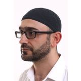 ihvan online Dantel Pamuklu Triko Makine Örme Takke (Siyah)