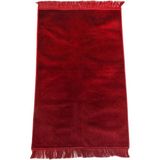 İhvan Online Desensiz Kadife Seccade Bordo - 110 x 70 cm