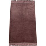 İhvan Online Desensiz Kadife Seccade Kahverengi - 120 x 70 cm