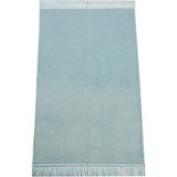 İhvan Online Desensiz Kadife Seccade Mavi - 120 x 70 cm