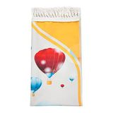 İhvan Online Dijital Baskılı Çocuk Seccadesi - Balonlu ve Traktörlü - 44 X 78 cm