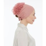 Ihvan Online Dikişsiz Kaymaz Güpür Fırfırlı Bone Pembe