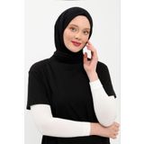 İhvan Online Düz Dikişsiz Pratik Likralı Tesettür Penye Namaz Kolluğu Beyaz
