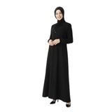 İhvan online Düz Siyah Boyundan Bağcıklı Ferace 9229-22 38